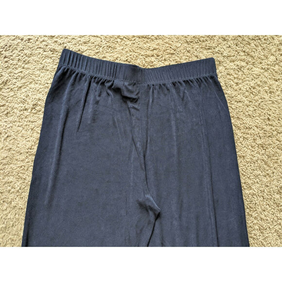 Travelers by Chicos Lace Trim Cropped Pants Womens 1/M Tall Blue Pull On Coastal - Picture 7 of 7